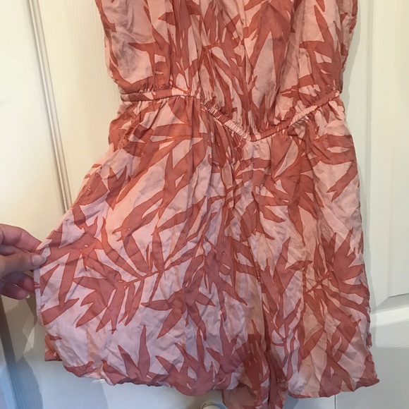 Amuse Society Romper Pink Palm Swim Cover Up - Picture 5 of 7